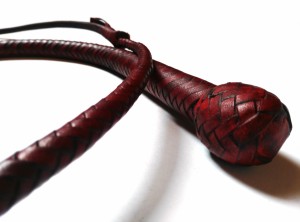 Snake whip braided kangaroo leather frusta snake whip intrecciata in pelle di canguro Bordeaux (3)