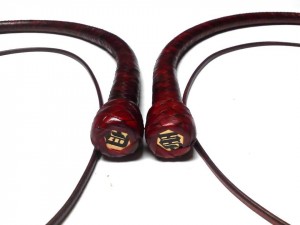 Matched Pair Bull  whips 3ft bordeaux (2)